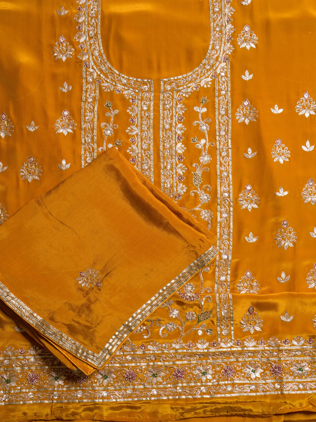 Crepe Suit Piece With Zardosi Work in