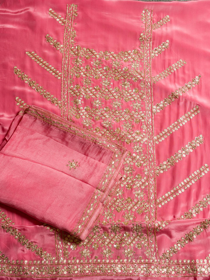 Crepe Suit Piece With Zardosi Work in