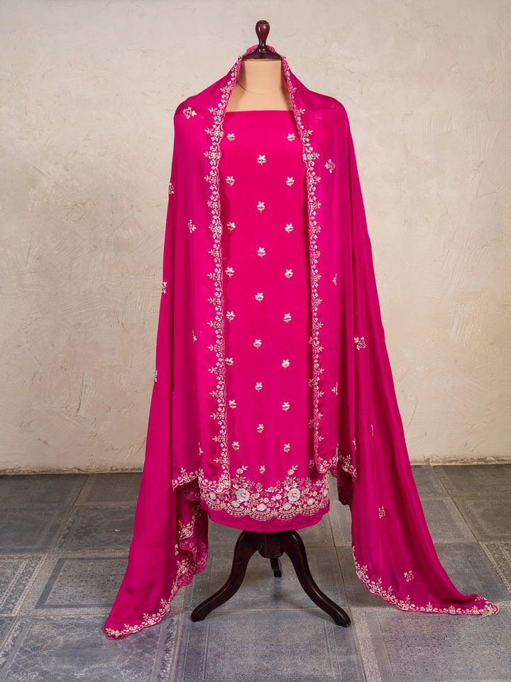 Crepe Suit Piece With Zardosi Work in