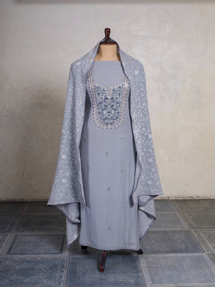 Georgette Suit Piece with Zardozi work in