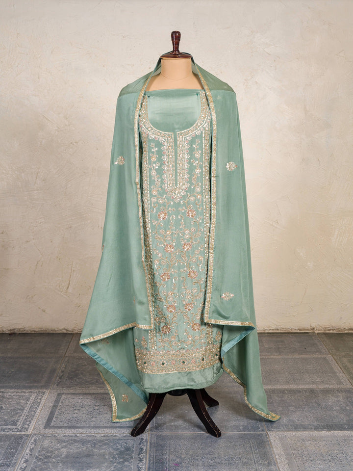 Crepe Suit Piece With Zardosi Work in