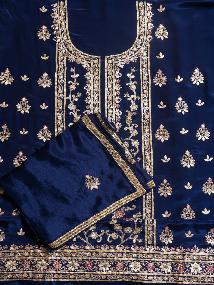 Crepe Suit Piece With Zardosi Work in