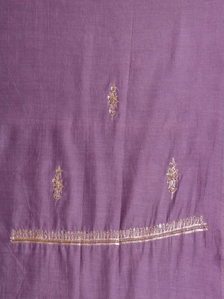 Chanderi Suit Piece With Aplic Work in