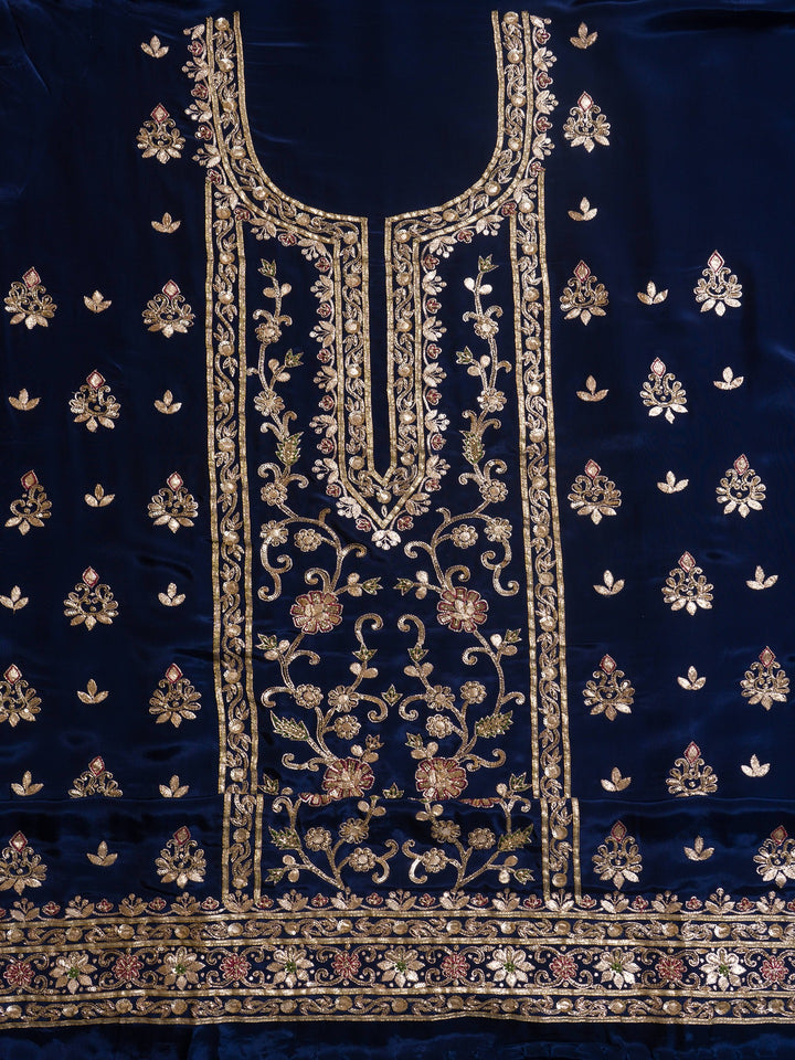 Crepe Suit Piece With Zardosi Work in