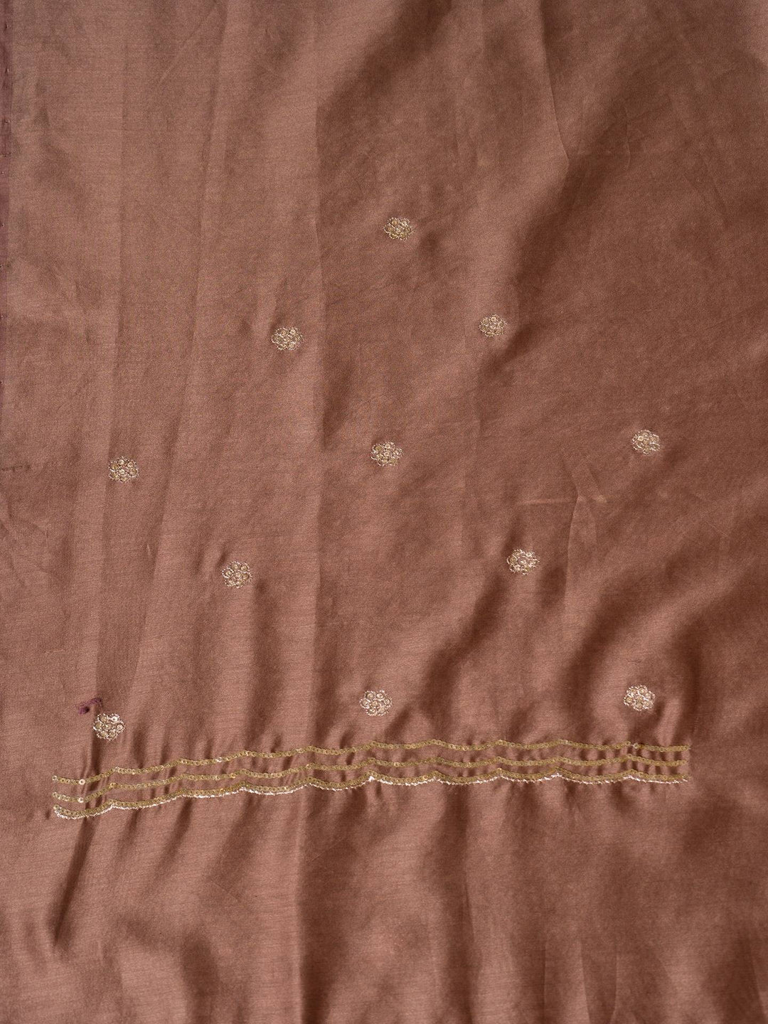 Chanderi Suit Piece With Aplic Work in