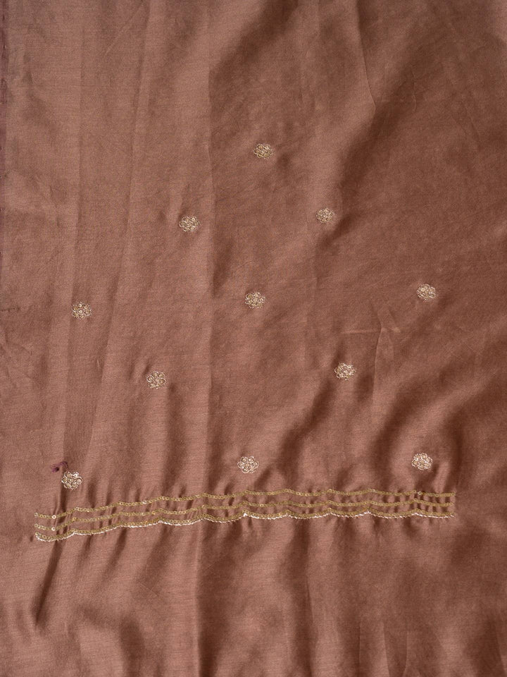 Chanderi Suit Piece With Aplic Work in