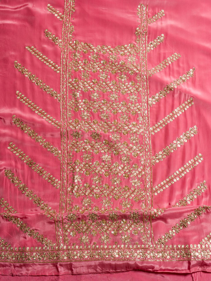 Crepe Suit Piece With Zardosi Work in