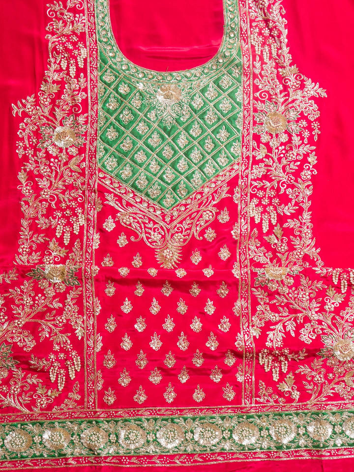 Crepe Suit Piece With Zardosi Work in