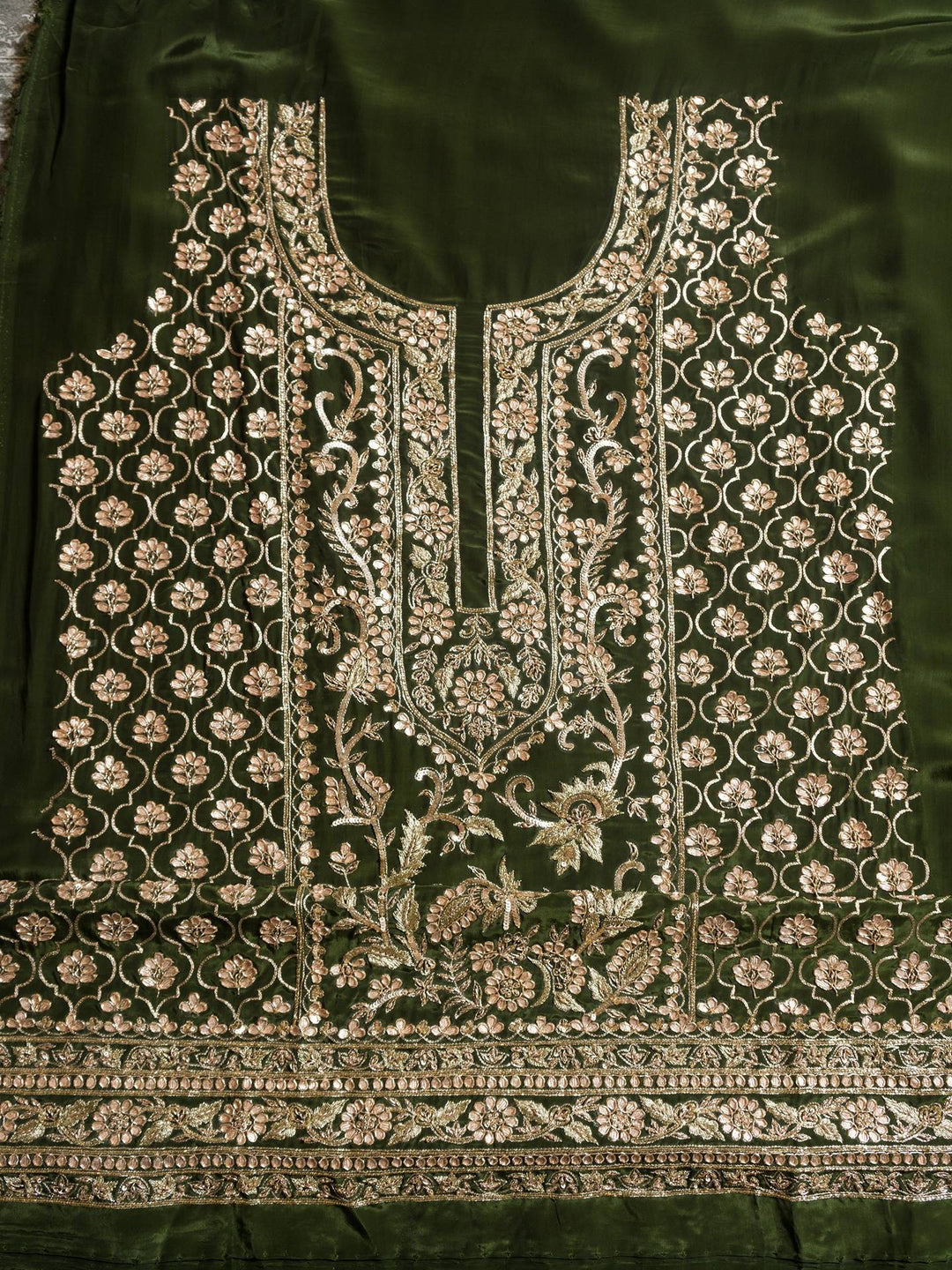 Crepe Suit Piece With Zardosi Work in