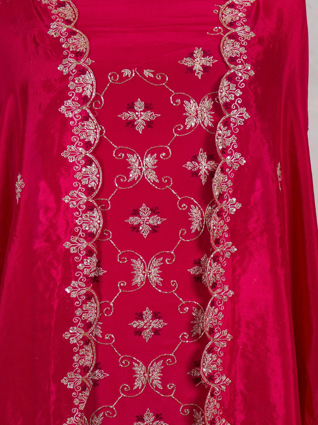 Crepe Suit Piece With Zardosi Work in