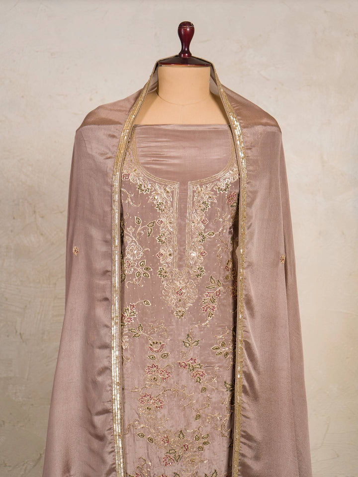 Crepe Suit Piece With Zardosi Work in