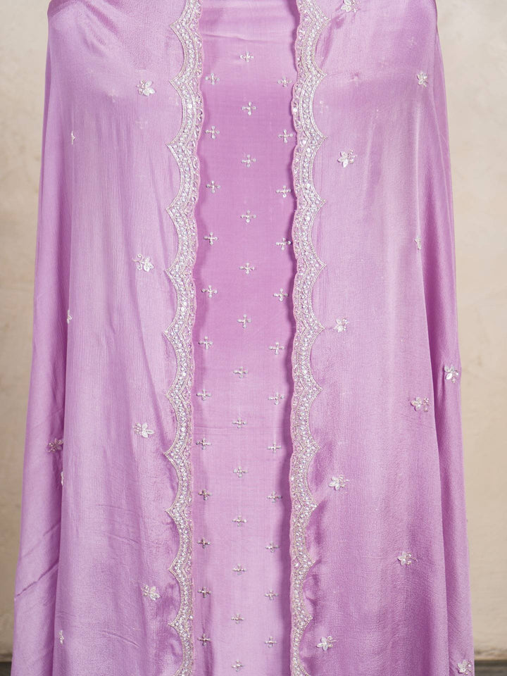 Crepe Suit Piece With Zardosi Work in