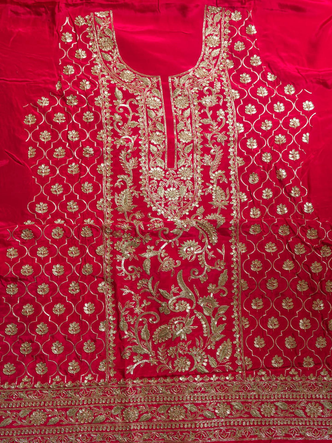 Crepe Suit Piece With Zardosi Work in