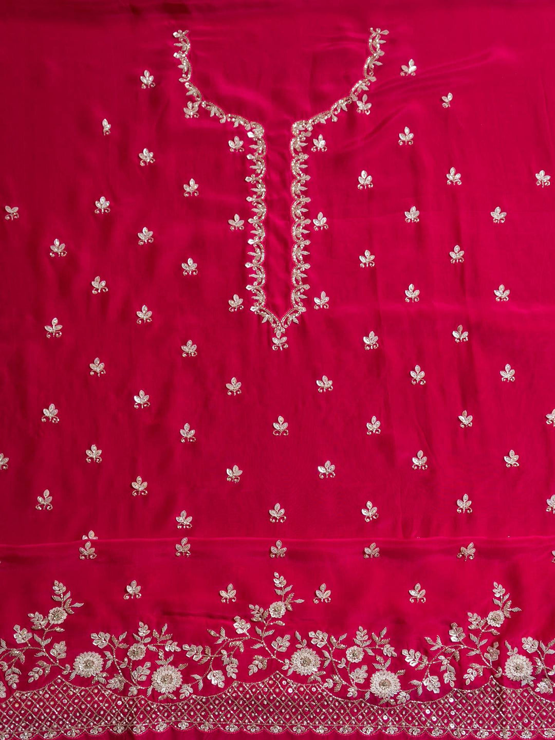 Crepe Suit Piece With Zardosi Work in