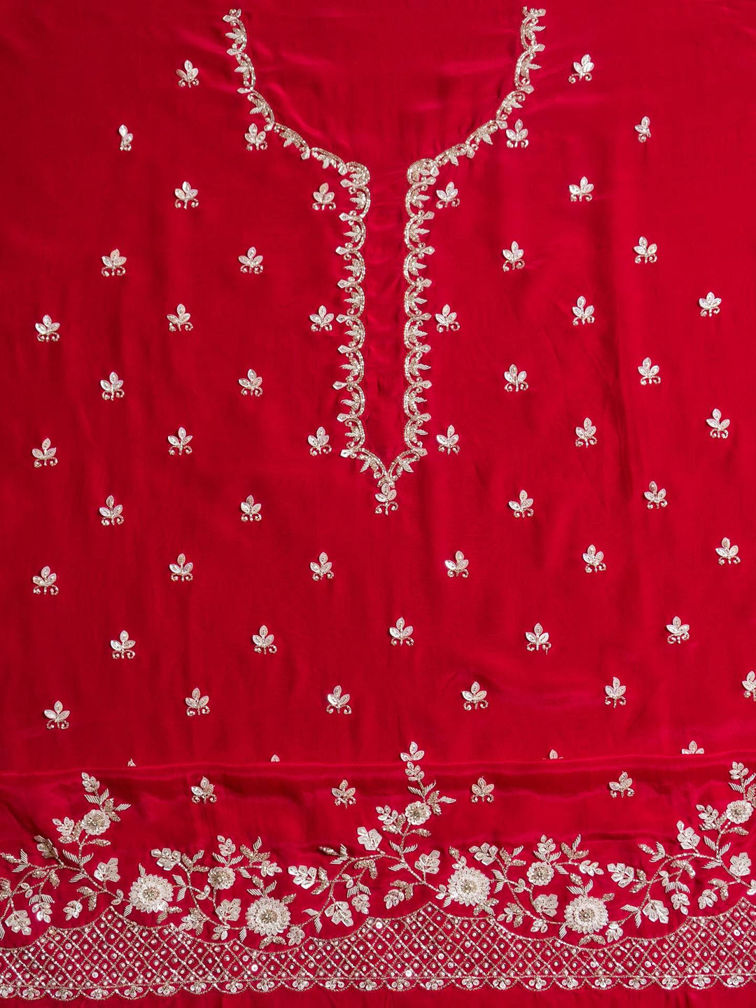 Crepe Suit Piece With Zardosi Work in