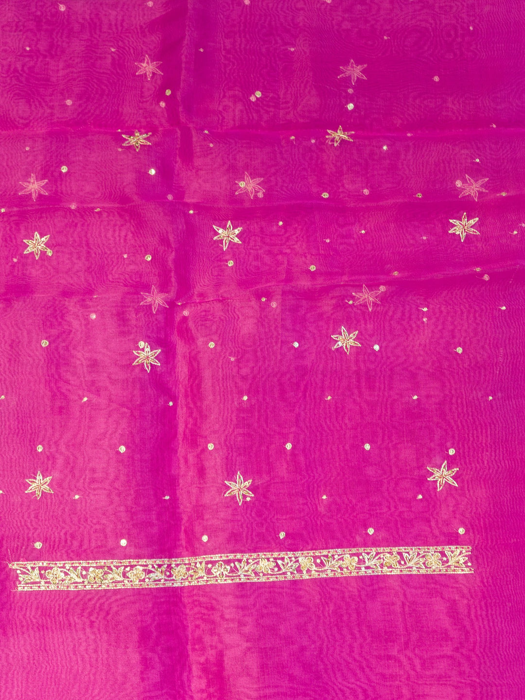 Printed Organza Suit Piece With Zardosi Handwork in