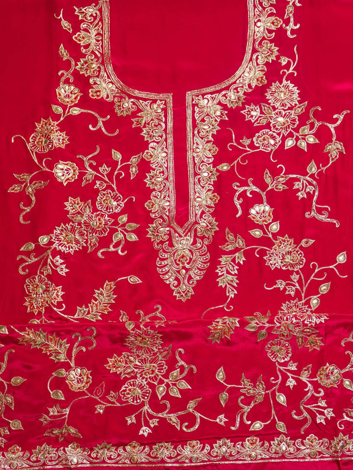 Crepe Suit Piece With Zardosi Work in