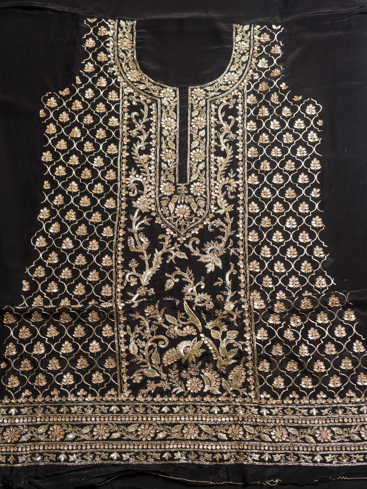 Crepe Suit Piece With Zardosi Work in