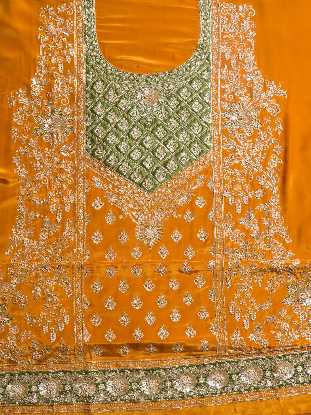 Crepe Suit Piece With Zardosi Work in