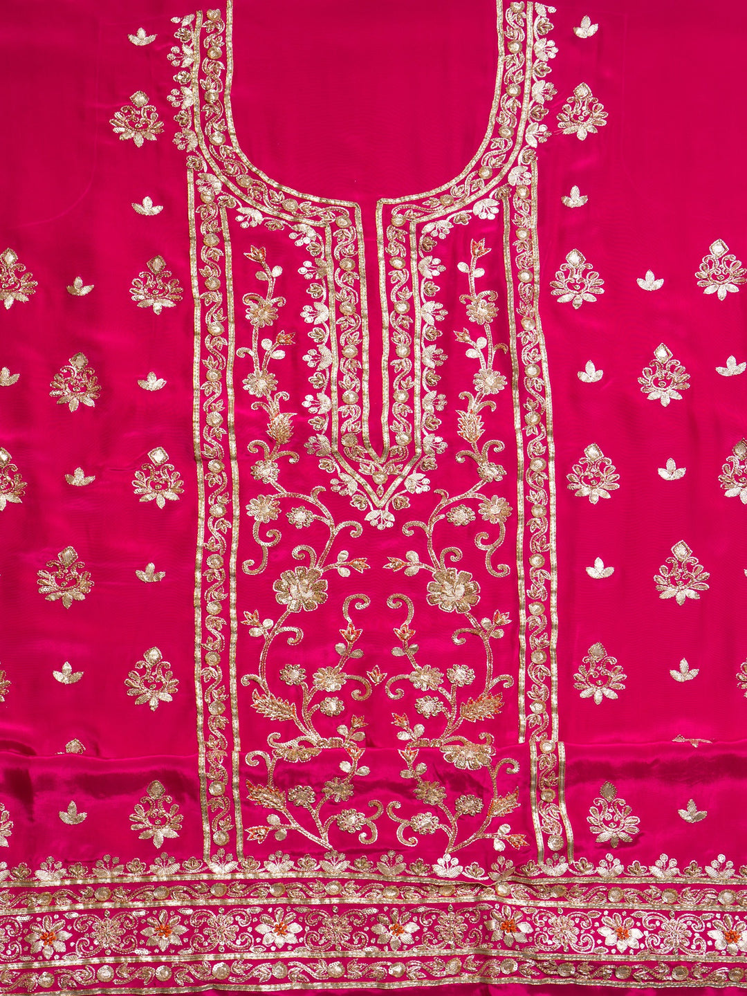 Crepe Suit Piece With Zardosi Work in