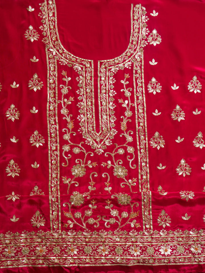 Crepe Suit Piece With Zardosi Work in