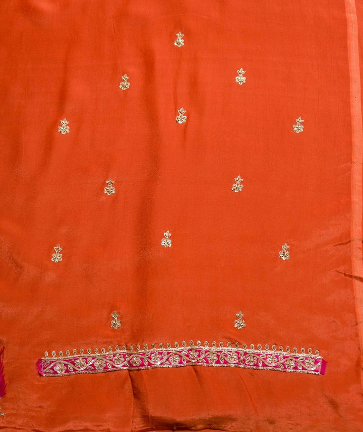 Crepe Suit Piece With Zardosi Work in