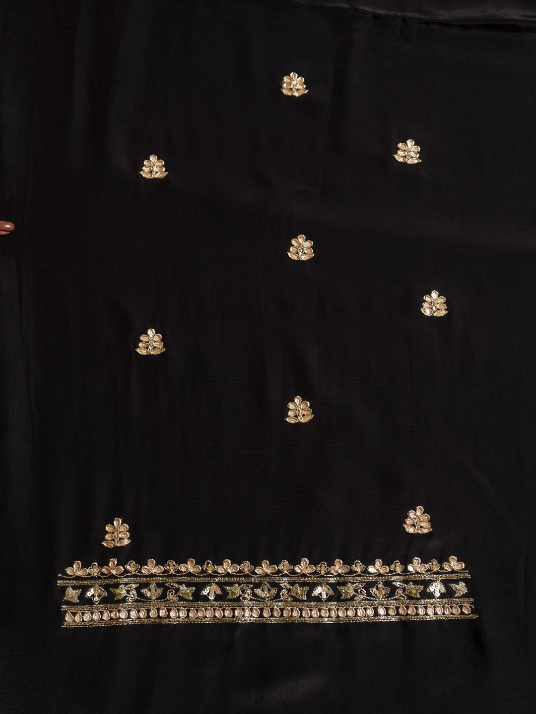 Crepe Suit Piece With Zardosi Work in