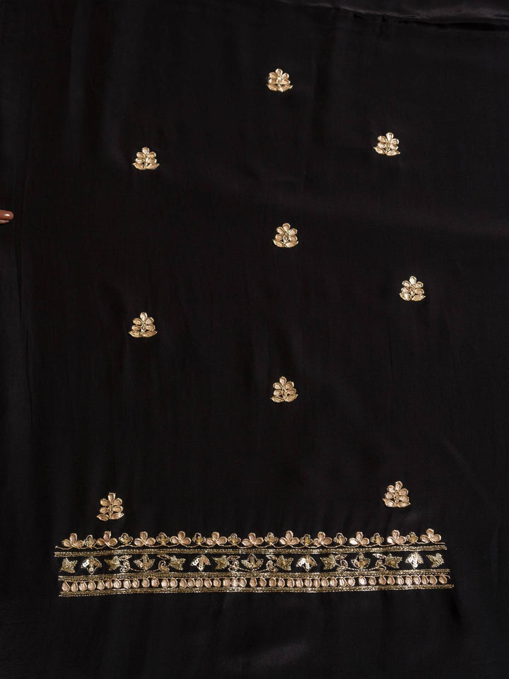 Crepe Suit Piece With Zardosi Work in