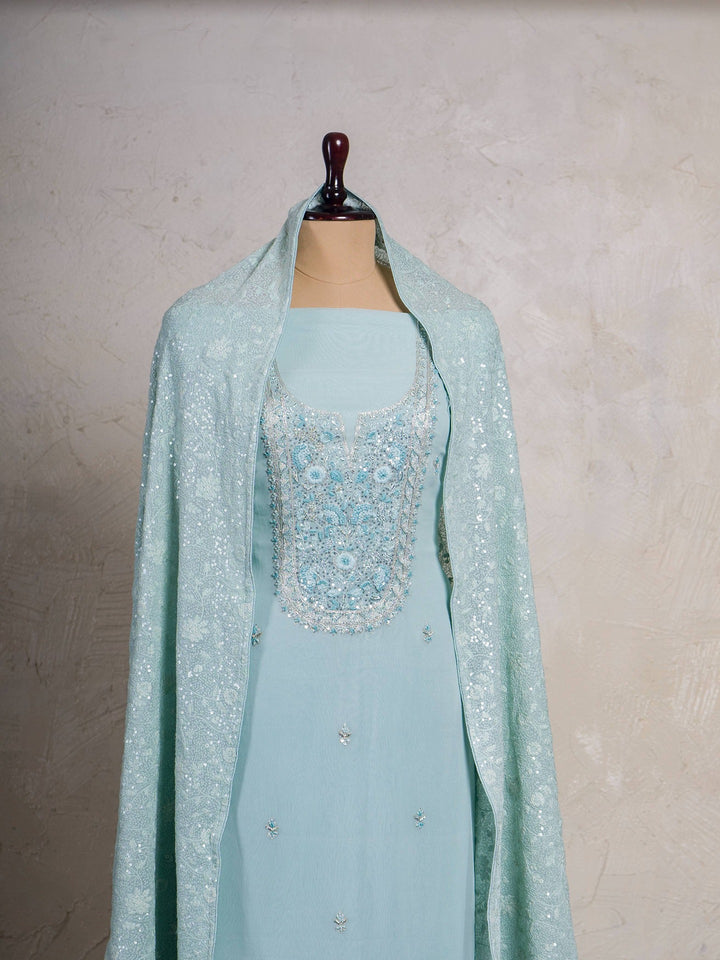 Georgette Suit Piece with Zardozi work in