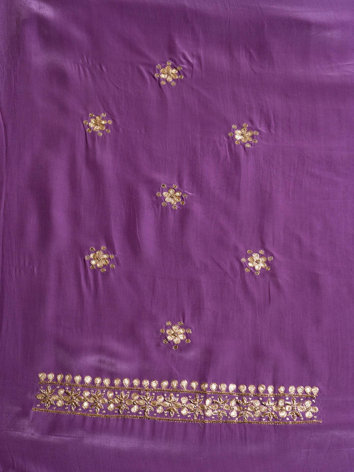 Crepe Suit Piece With Zardosi Work in