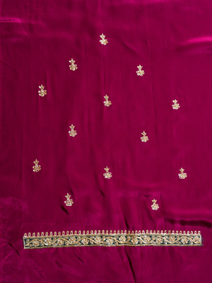 Crepe Suit Piece With Zardosi Work in