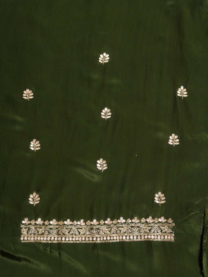 Crepe Suit Piece With Zardosi Work in