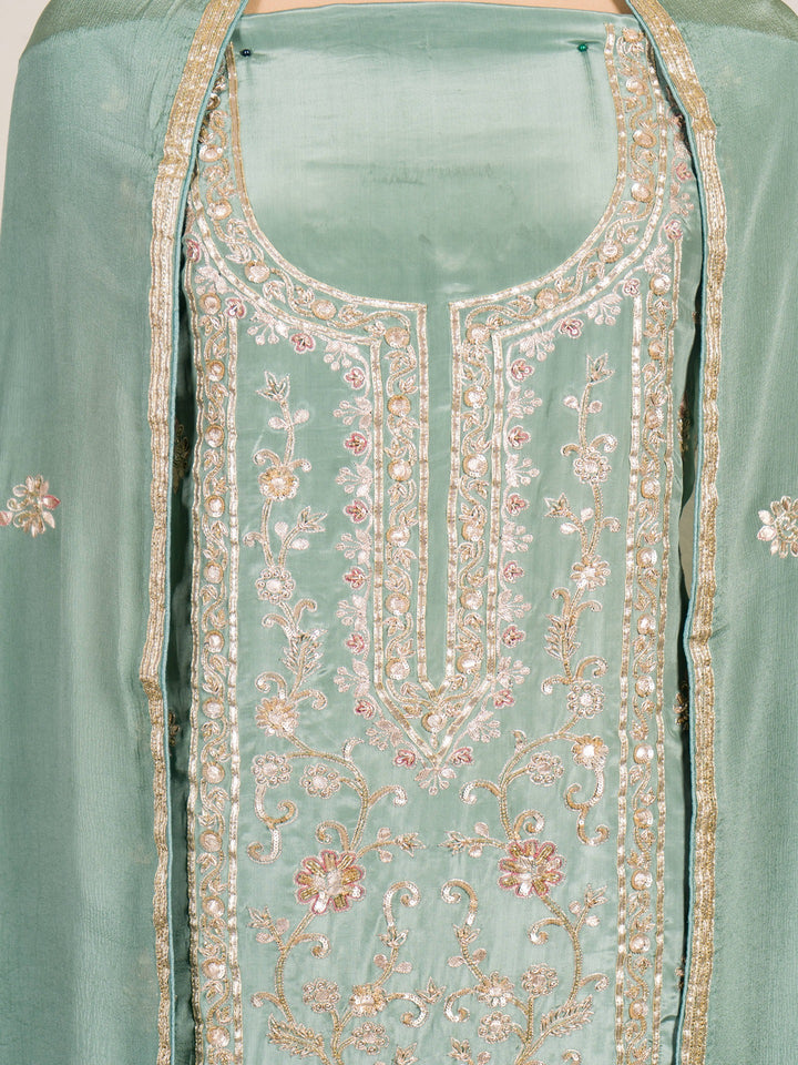 Crepe Suit Piece With Zardosi Work in