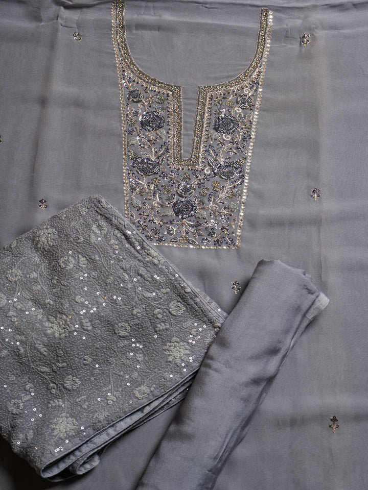 Georgette Suit Piece with Zardozi work in