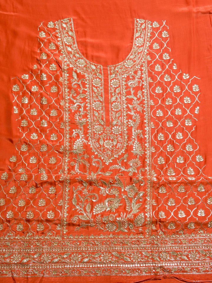 Crepe Suit Piece With Zardosi Work in