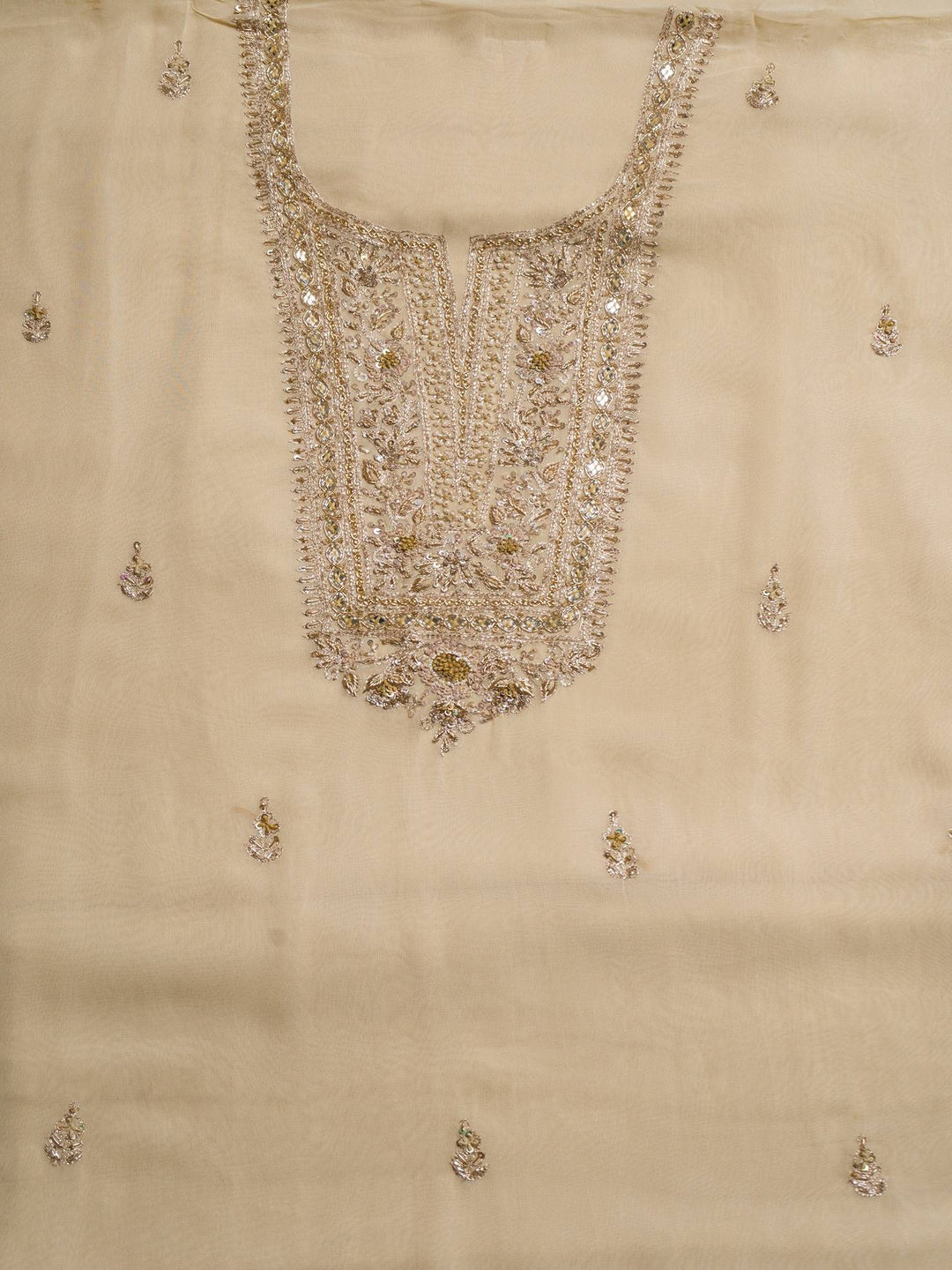 Georgette Suit Piece with Zardozi work in