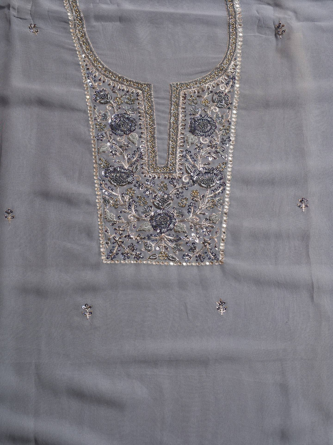 Georgette Suit Piece with Zardozi work in