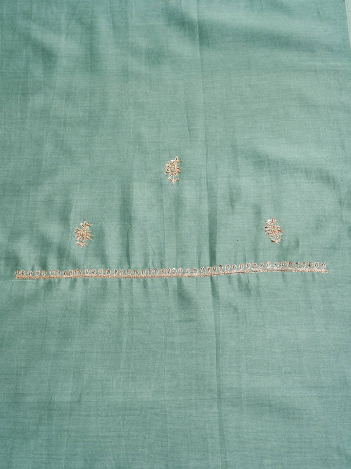 Chanderi Suit Piece With Aplic Work in