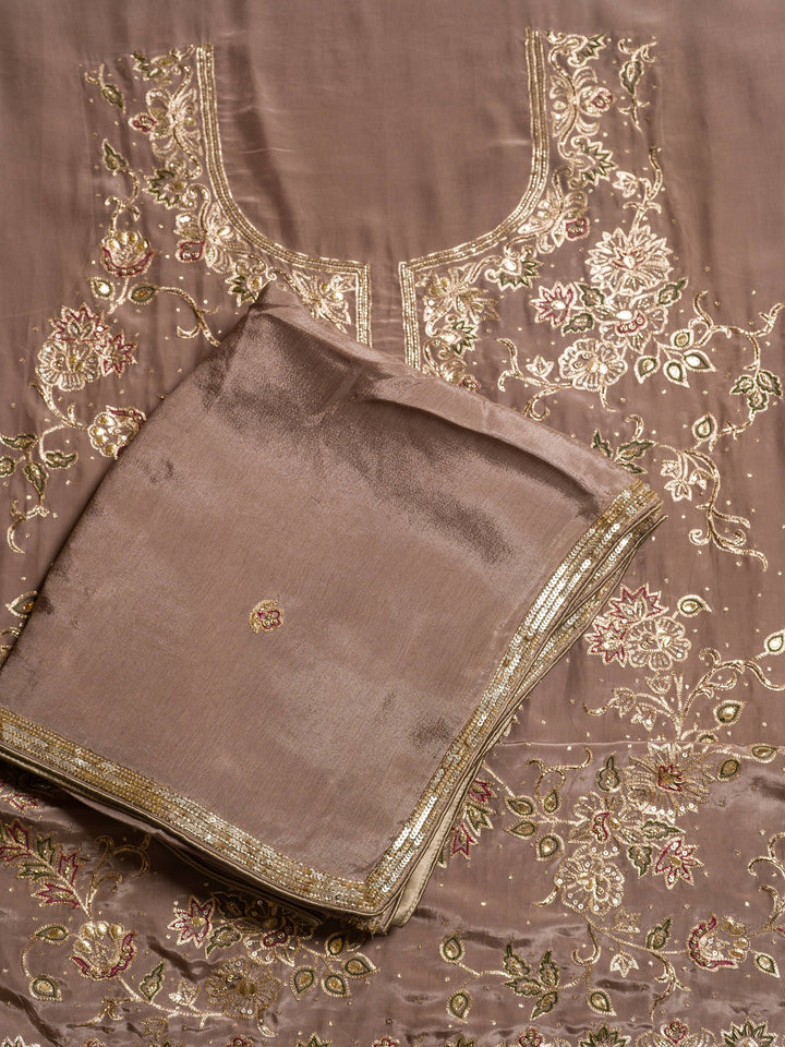 Crepe Suit Piece With Zardosi Work in