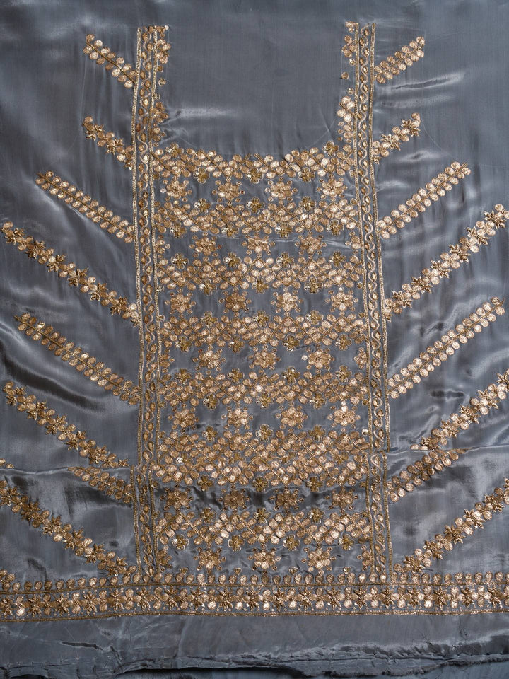 Crepe Suit Piece With Zardosi Work in