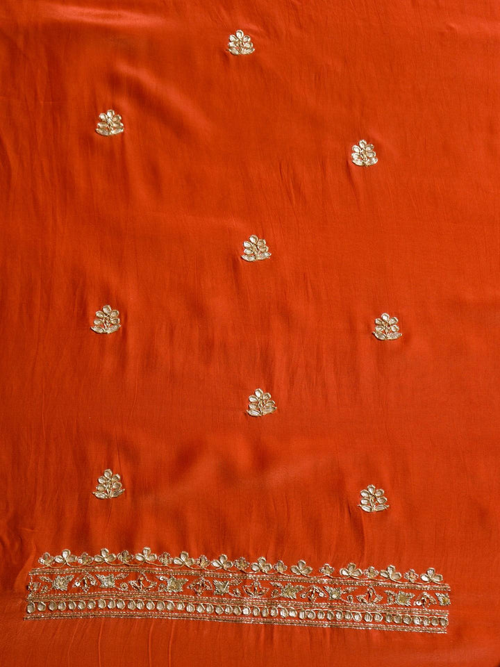 Crepe Suit Piece With Zardosi Work in