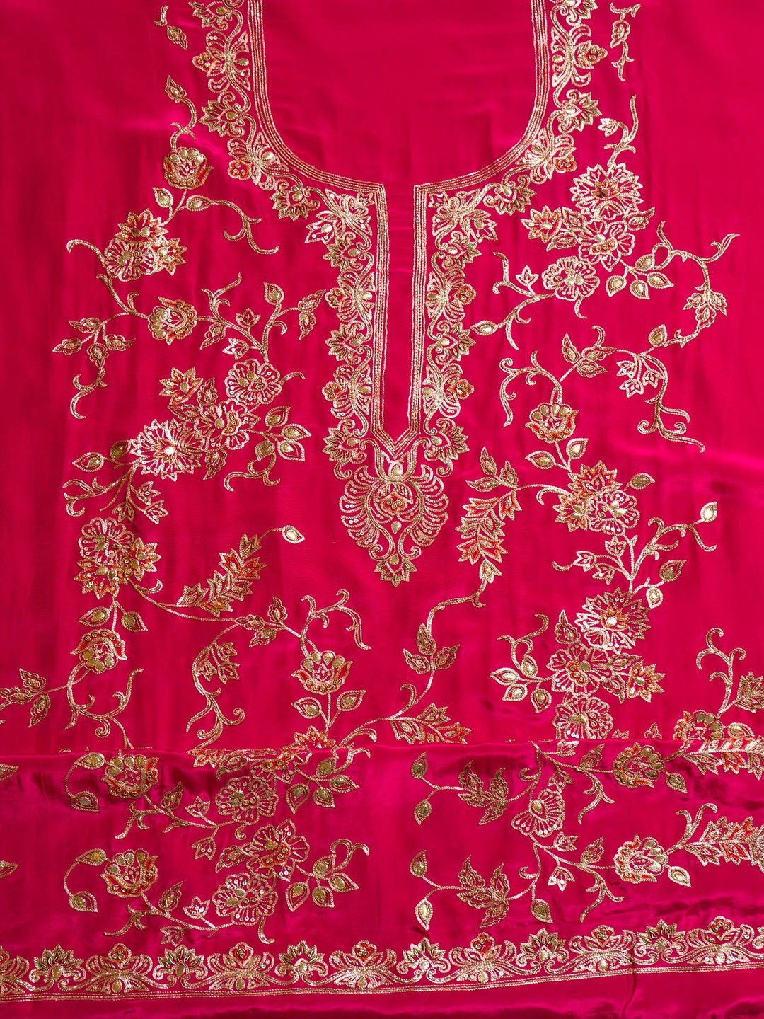 Crepe Suit Piece With Zardosi Work in