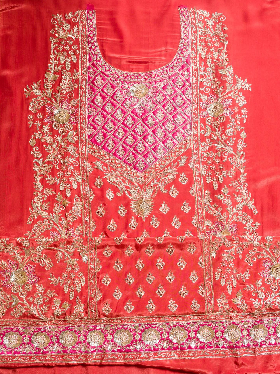 Crepe Suit Piece With Zardosi Work in