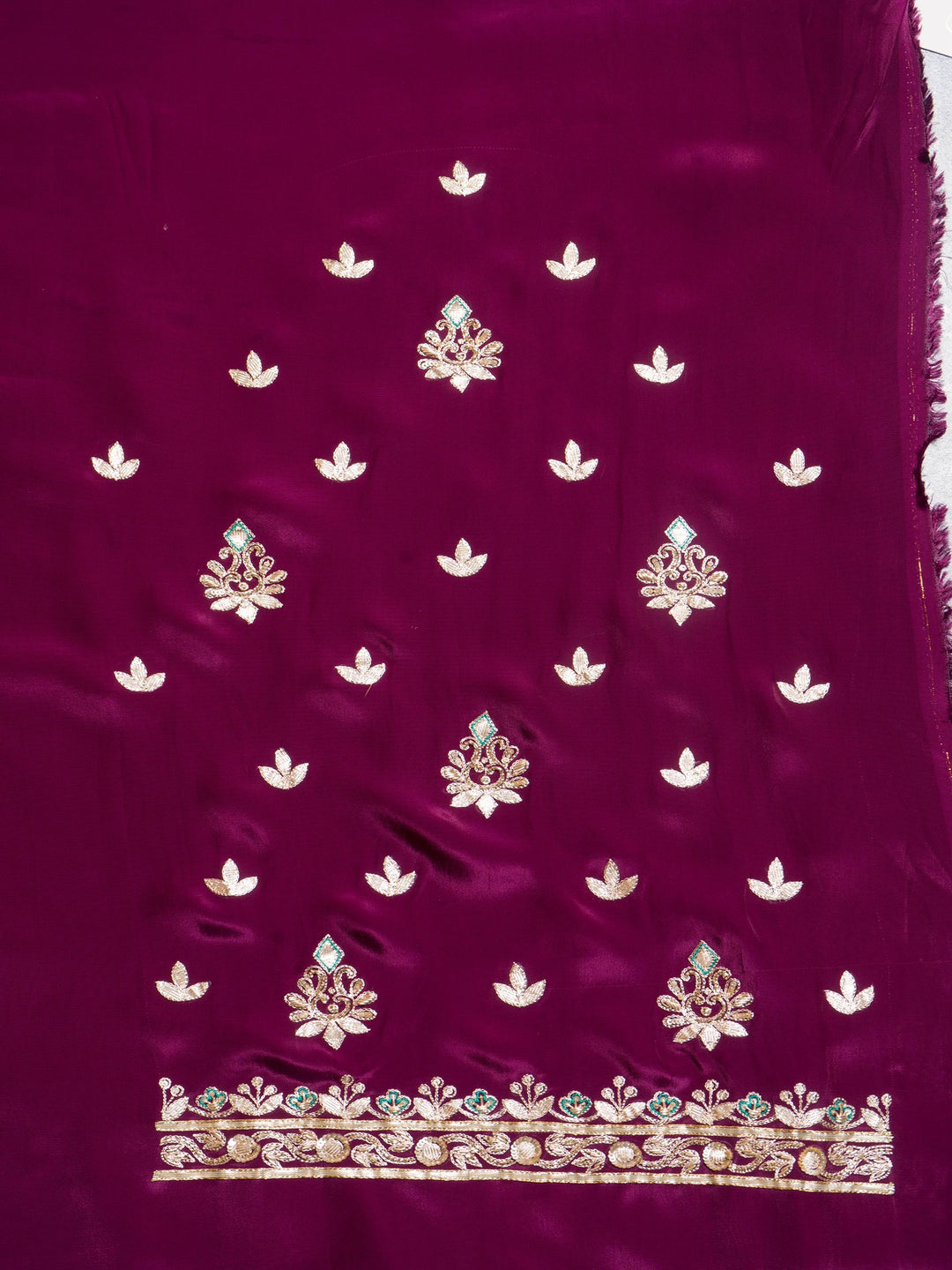 Crepe Suit Piece With Zardosi Work in