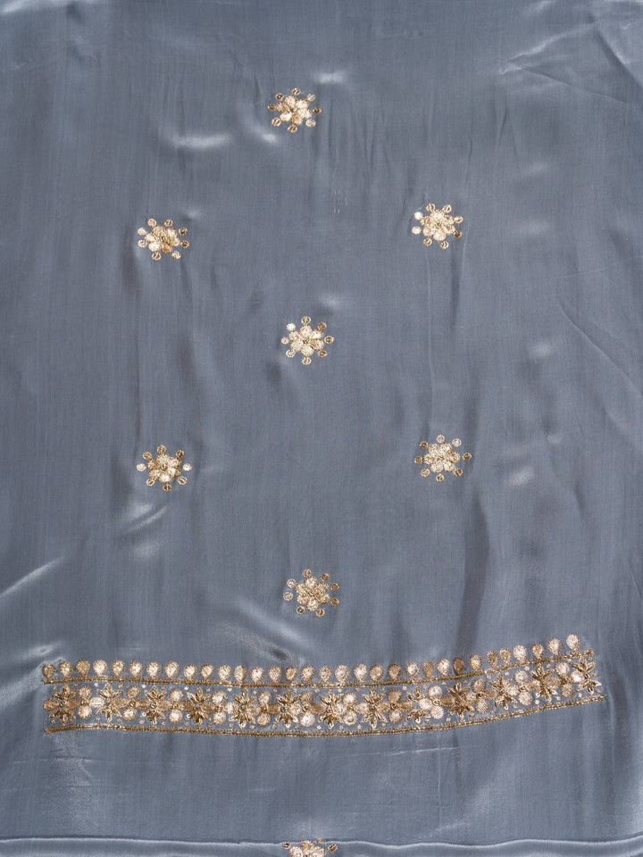 Crepe Suit Piece With Zardosi Work in